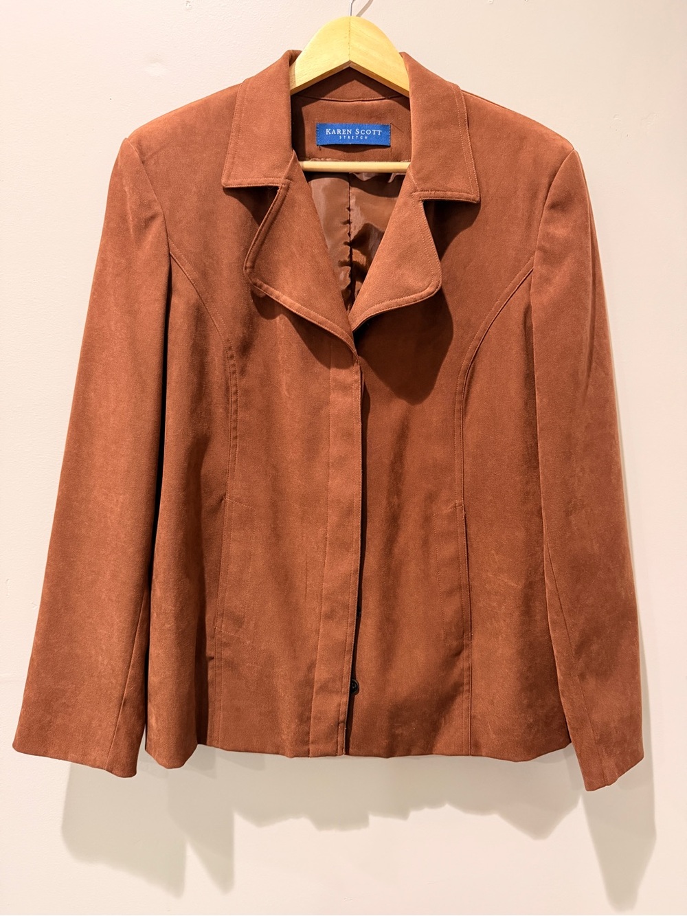 Faux Suede Jacket Coat Tailored Neutral Elevated Quiet Luxury Minimalist Chic